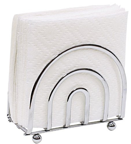 Home Basics Chrome Paper Napkin Holder, Freestanding, Durable, Indoor and Outdoor Use