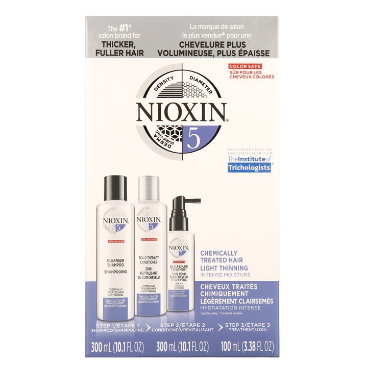 Nioxin System 5 Starter Kit - Cleanser and Scalp Therapy 10.1 oz and Scalp & Hair Treatment