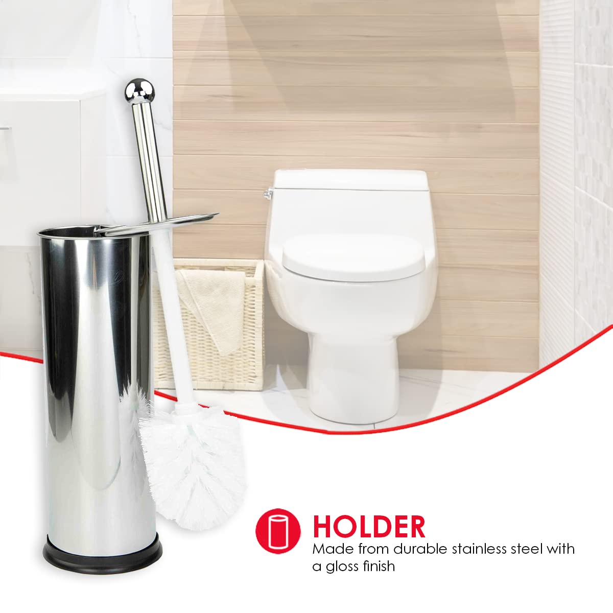 Chrome Toilet Brush Set – 2-Pack