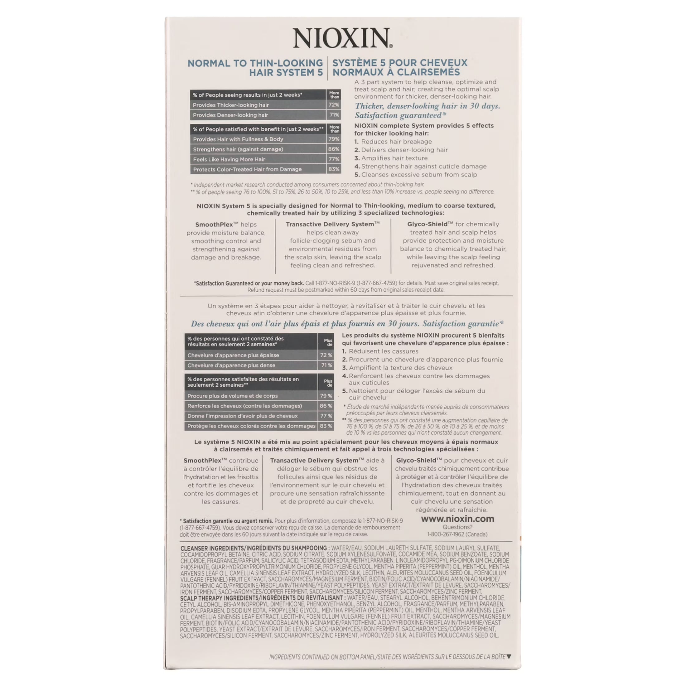 Nioxin Hair System Kit 5 Cleanser 10oz , Therapy 5oz and Treatment 3.3oz (Small)