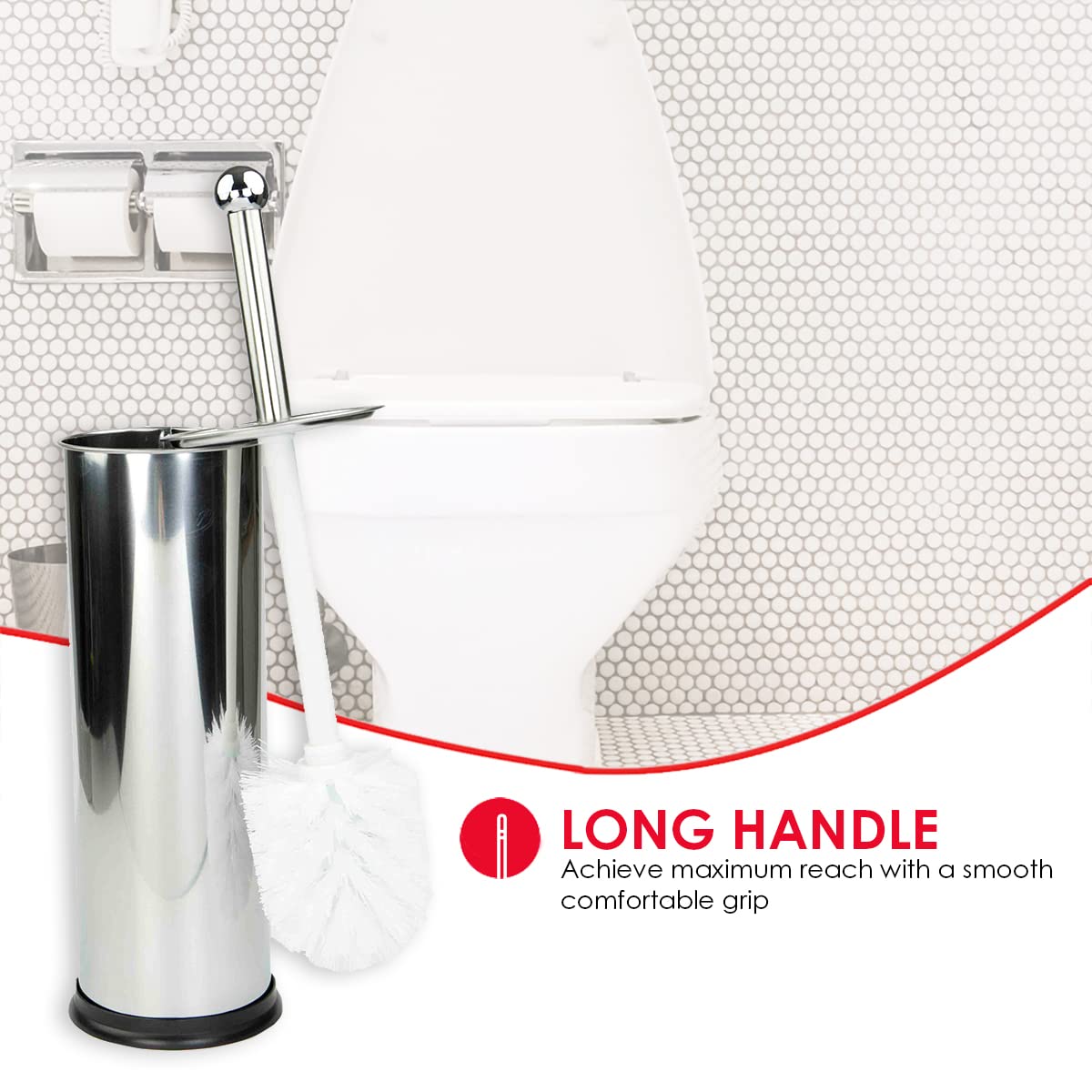 Chrome Toilet Brush Set – 2-Pack