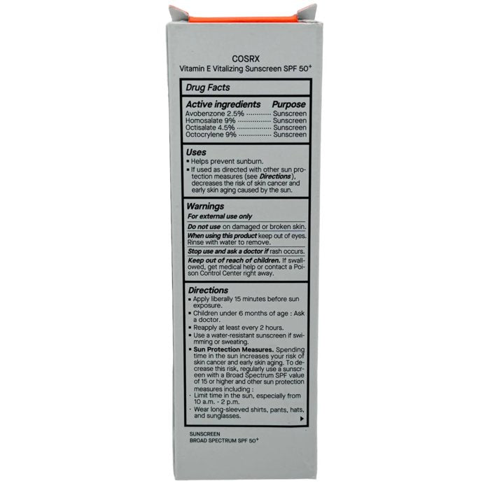 COSRX Vitamin E Vitalizing Sunscreen SPF 50+ (1.69 oz)