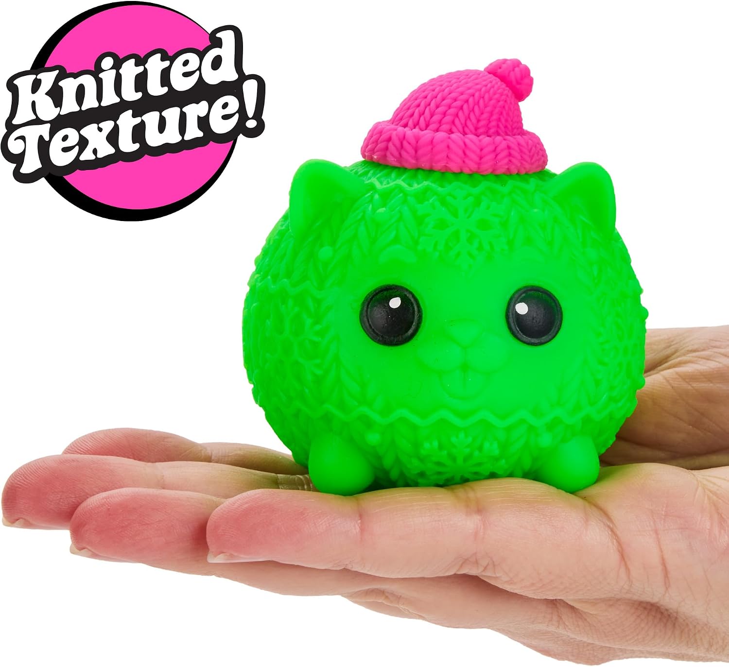 Schylling Needoh Squishmas Knittens - Sensory Squeeze Toy - Colors May Vary (Pack of 1)