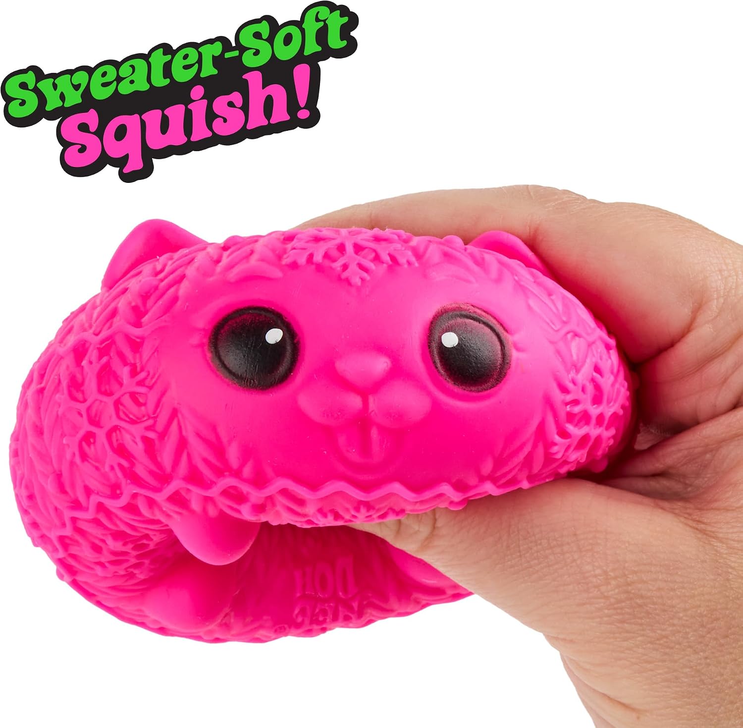 Schylling Needoh Squishmas Knittens - Sensory Squeeze Toy - Colors May Vary (Pack of 1)