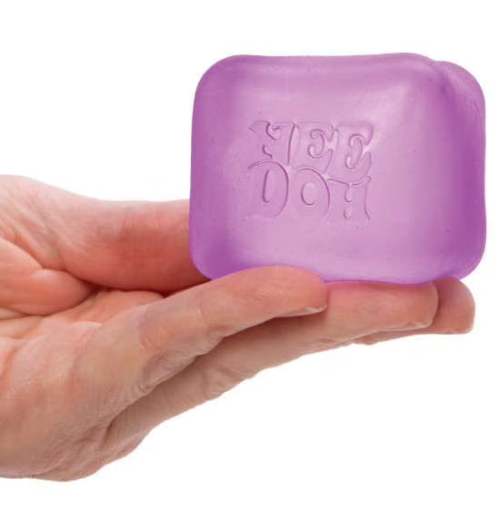 Schylling Nee Doh Nice Cube Squish Toy, ages 3+ (purple), 1ct