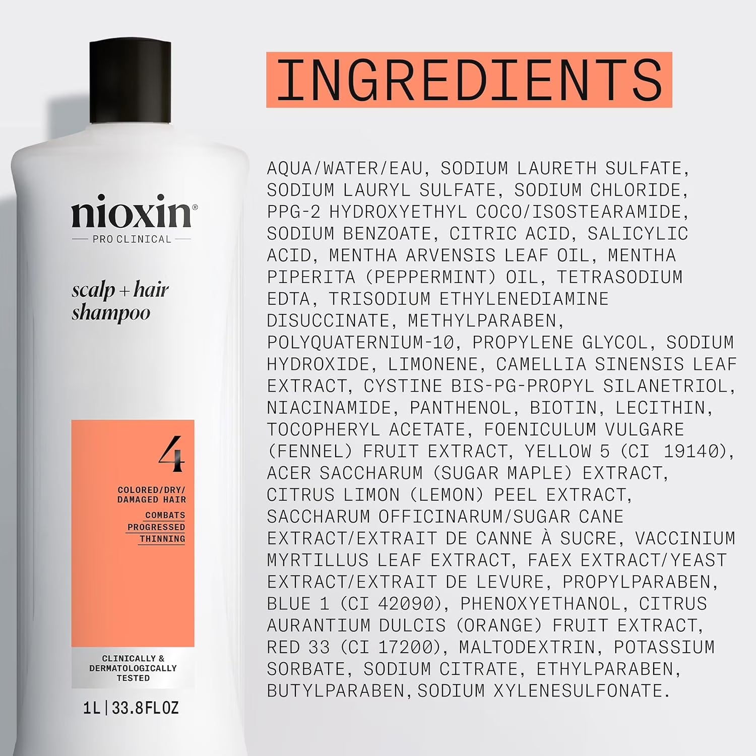 Nioxin System 4 Cleanser Shampoo 1 Liter