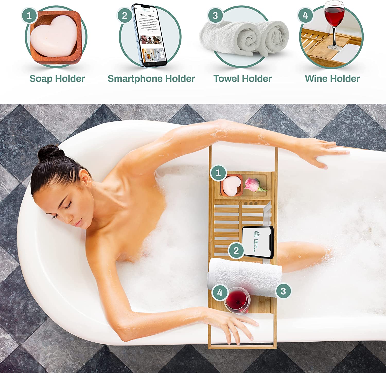 Bamboo Bathtub Tray