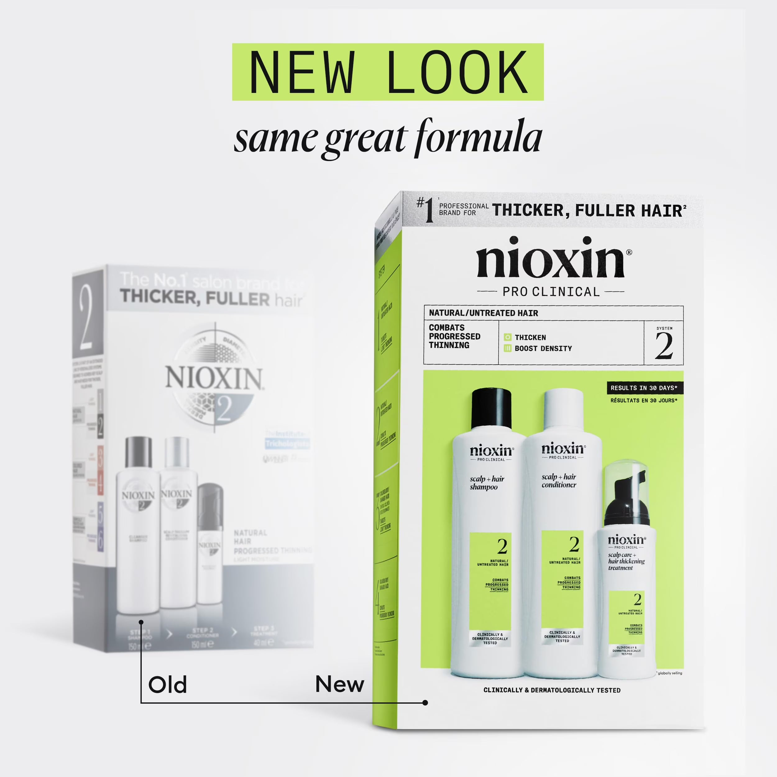 Nioxin System 2 Trial Kit cleansr. Scalp Ther. Treat. 5.07 Oz