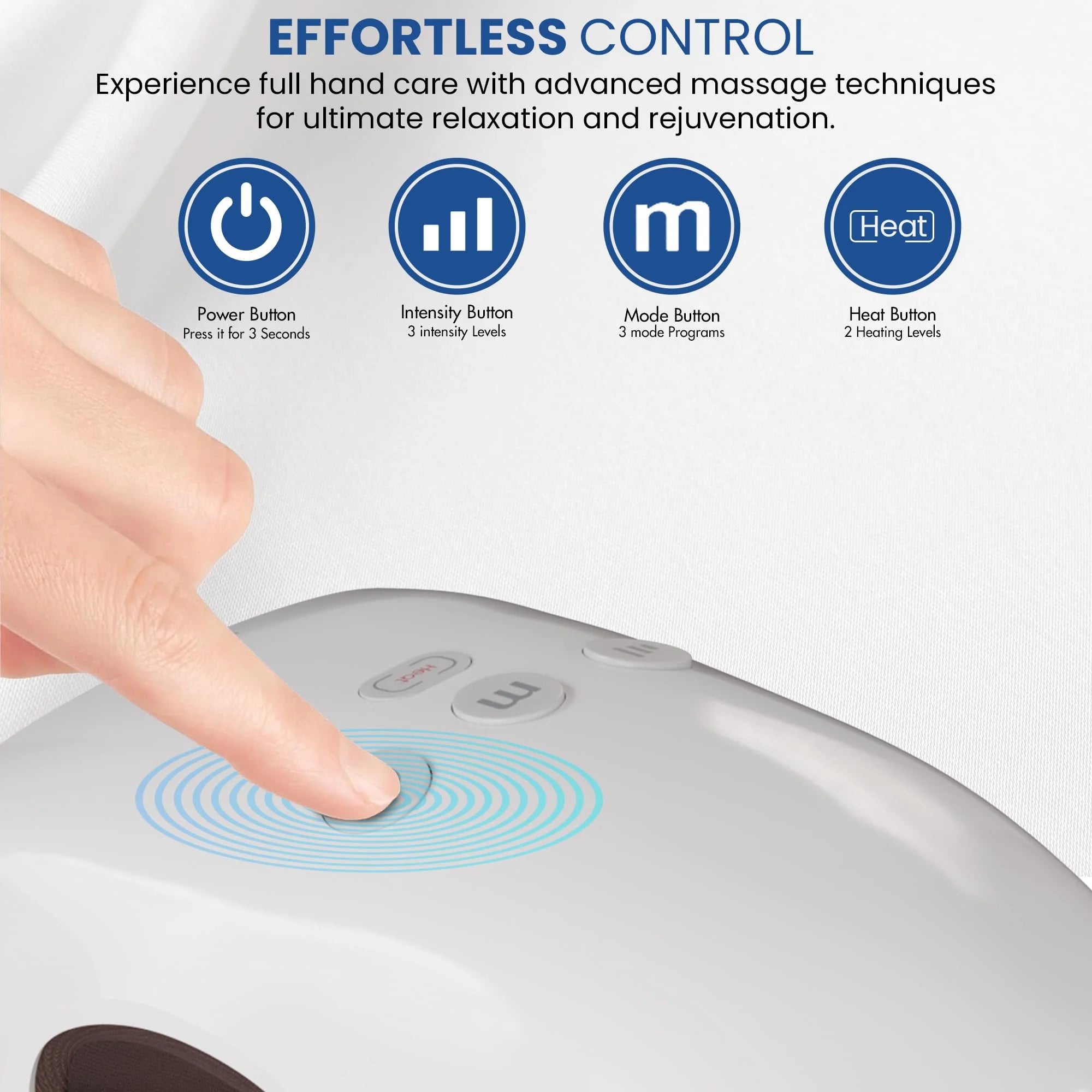 SEALY Premium Cordless Hand Massager with Heat and Compression – Rechargeable, Portable, Adjustable Intensity, Relaxation for Hands and Fingers