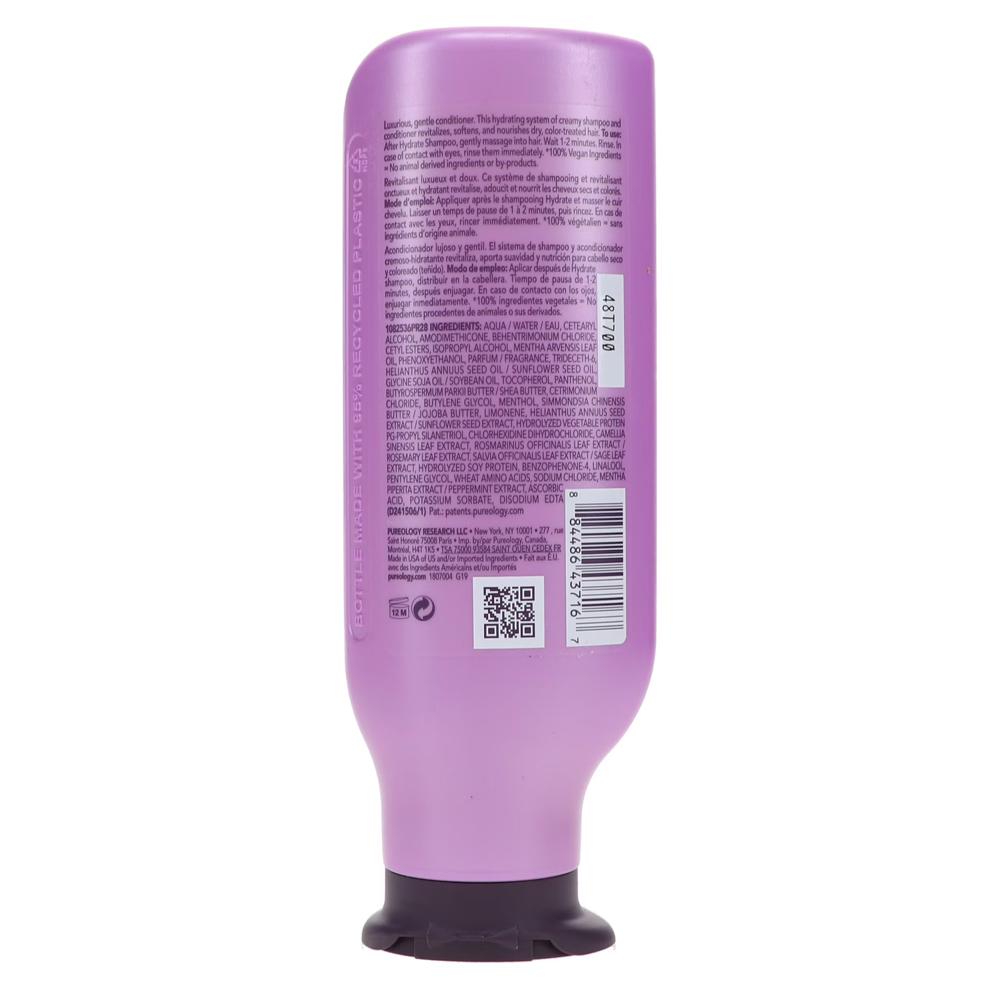 Pureology Hydrate Moisture-Restoring Conditioner for Color-Treated Hair, 8.5 oz.
