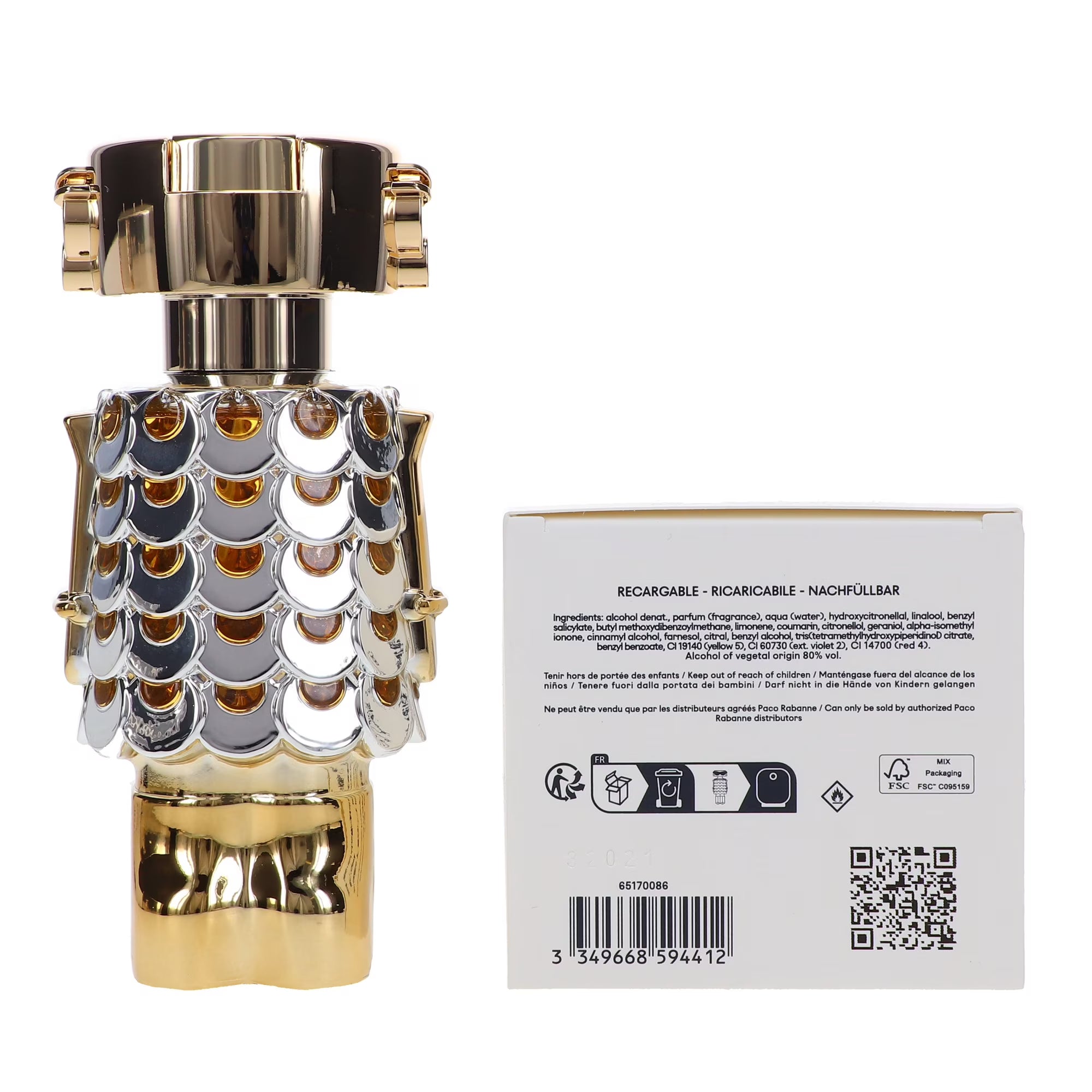 Paco Rabanne Fame Eau De Parfum Refillable for Women 2.7 oz