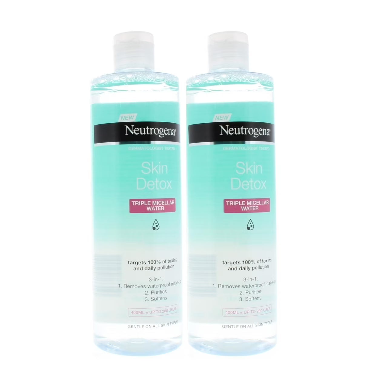 Neutrogena Skin Detox Triple Micellar Water 400ml (2 Pack)