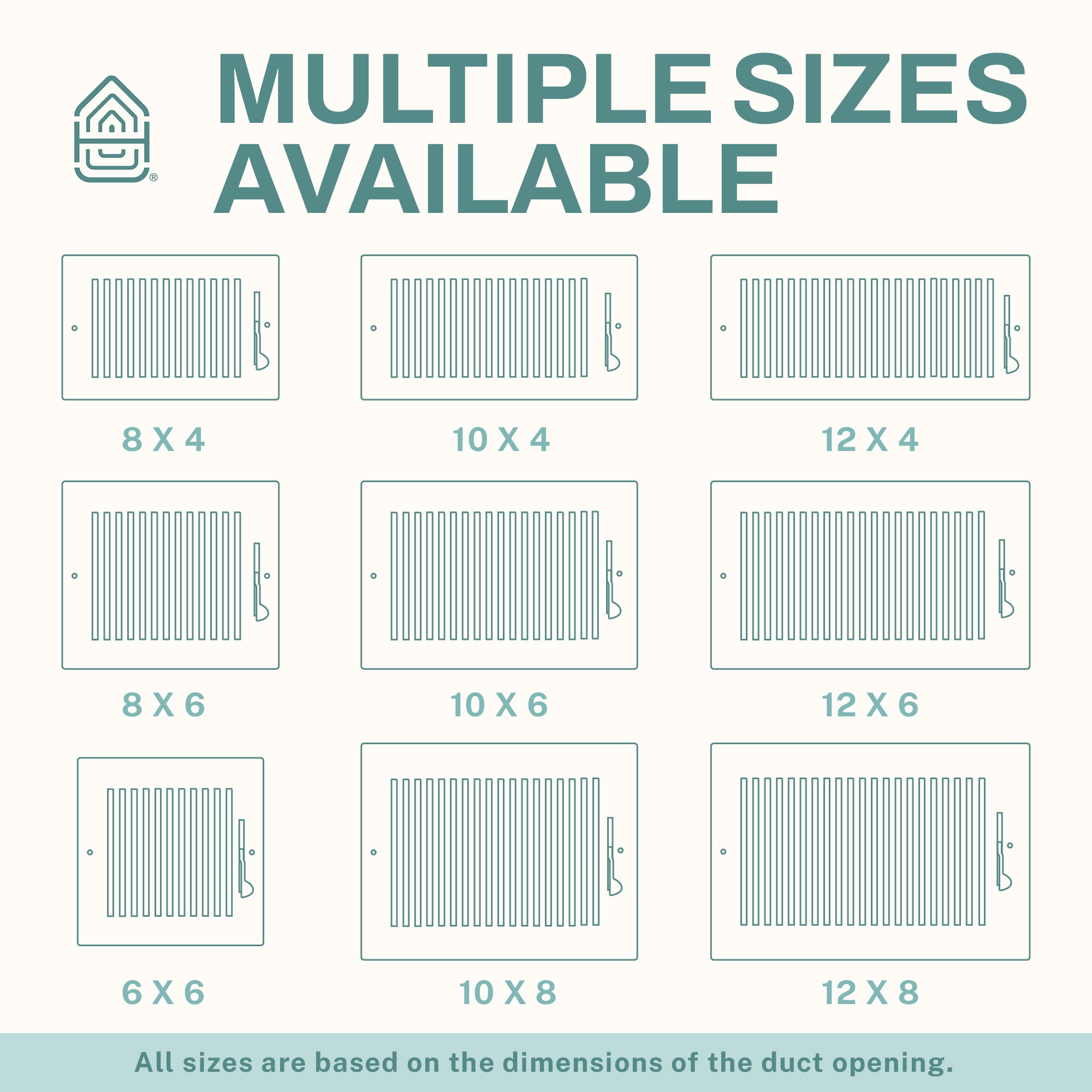 1-Way Ceiling & Wall Air Vent Register