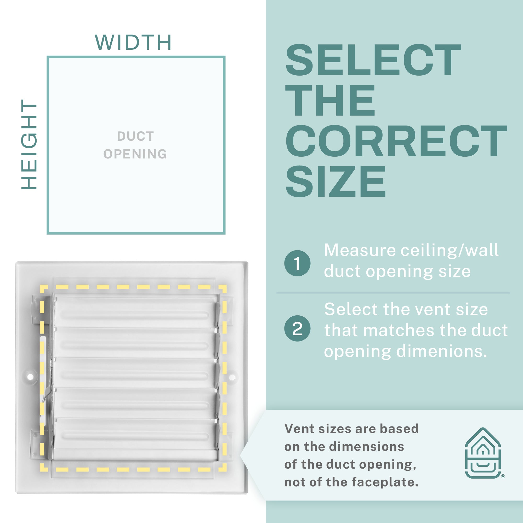 3-Way Ceiling & Wall Air Vent Register