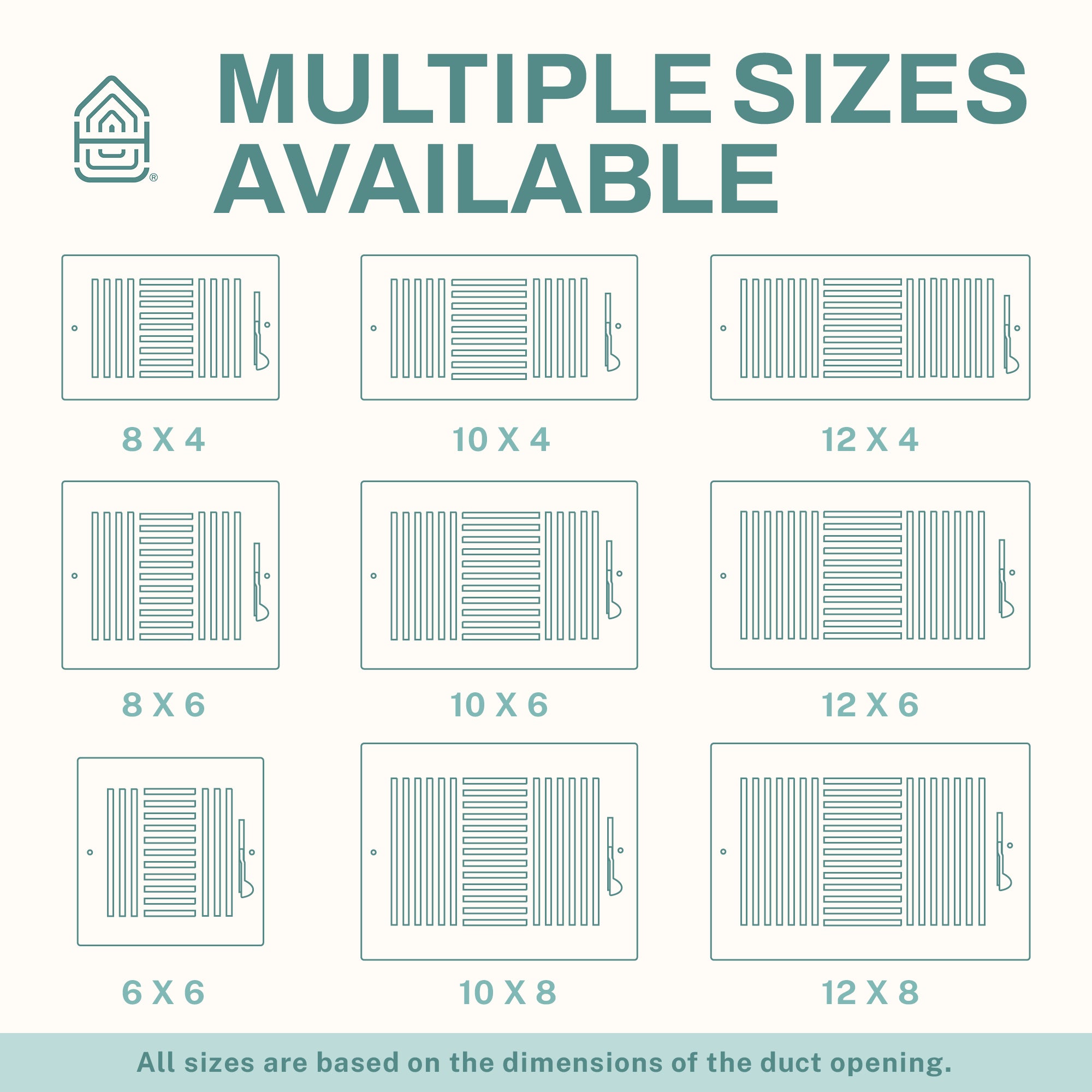 3-Way Ceiling & Wall Air Vent Register