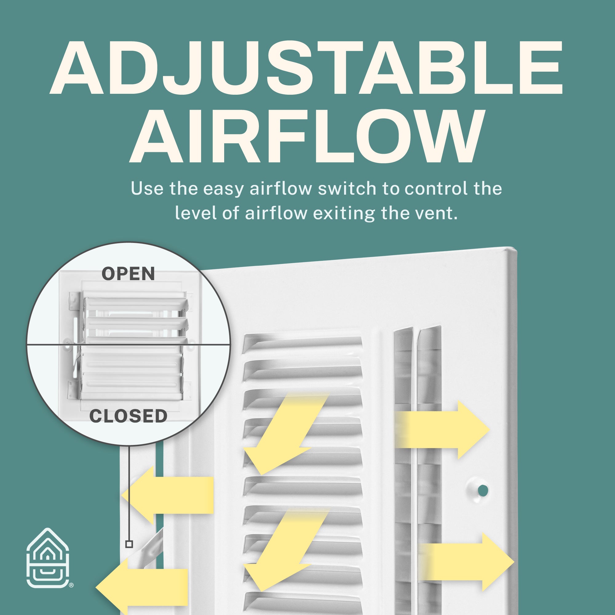 3-Way Ceiling & Wall Air Vent Register