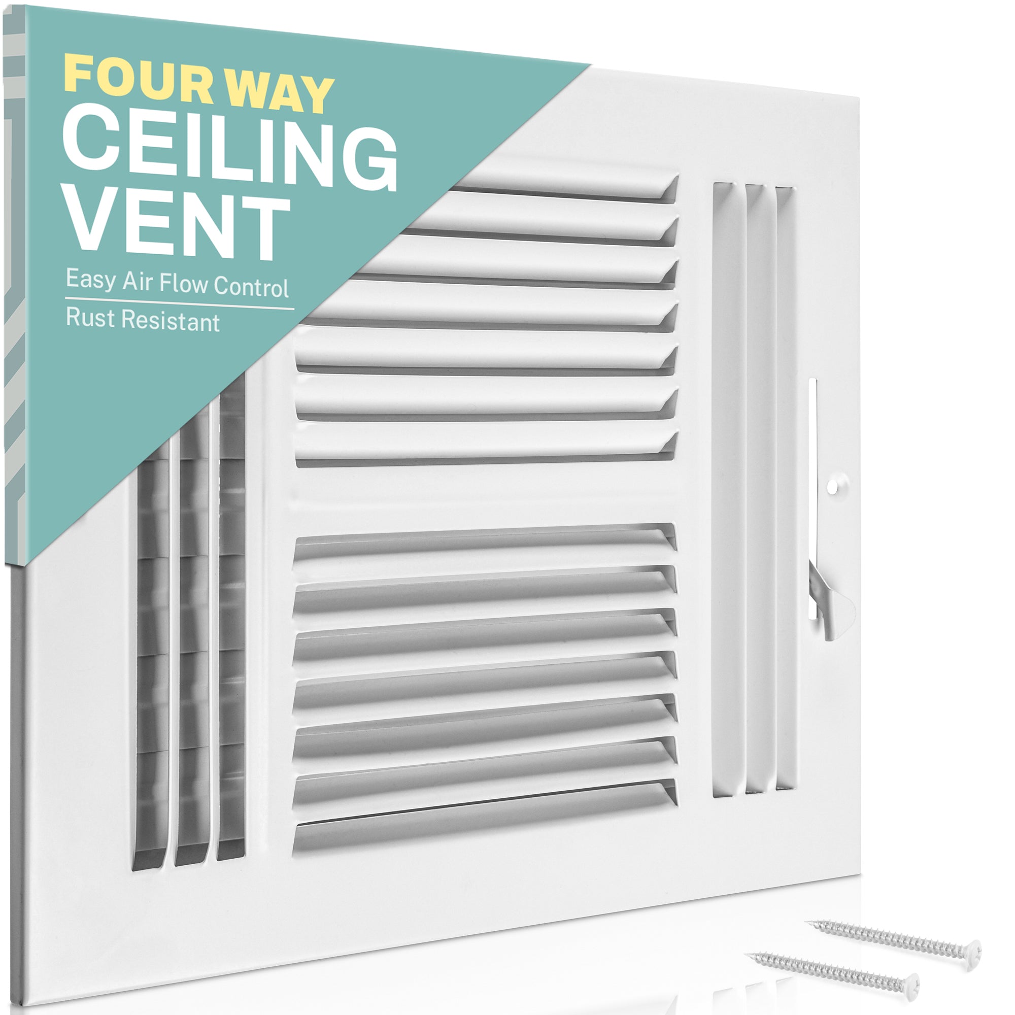 4-Way Ceiling & Wall Air Vent Register