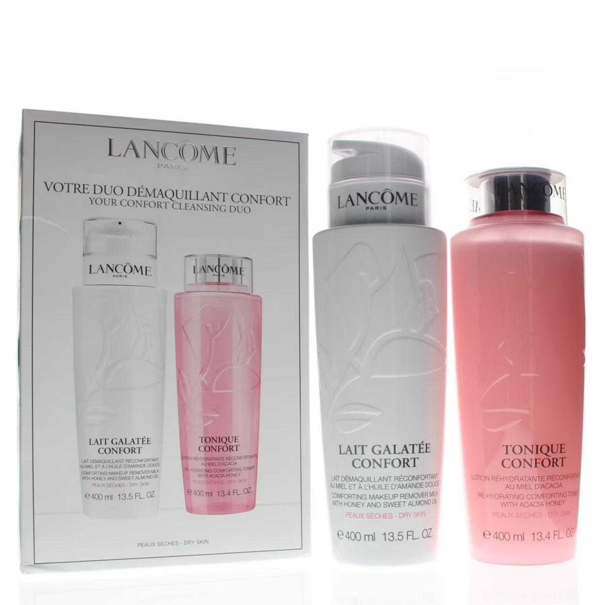 Lancome Skin Care Your Confort Cleansing DUO (Includes Comforting Makeup Remover Milk And Re-Hydrating Comforting Toner 13.5 oz Each)