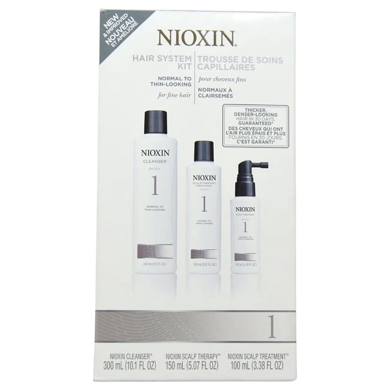Nioxin Hair System Kit 1 Cleanser 10oz , Therapy 5oz and Treatment 3.3oz (Small)