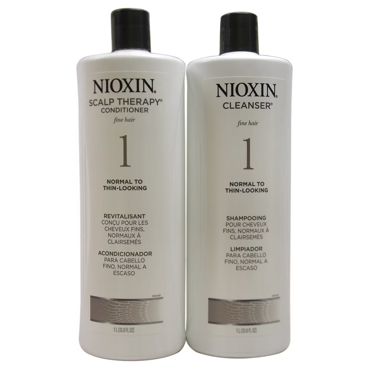 Nioxin System 1 Cleanser + Scalp Therapy Shampoo and Conditioner 33.8oz