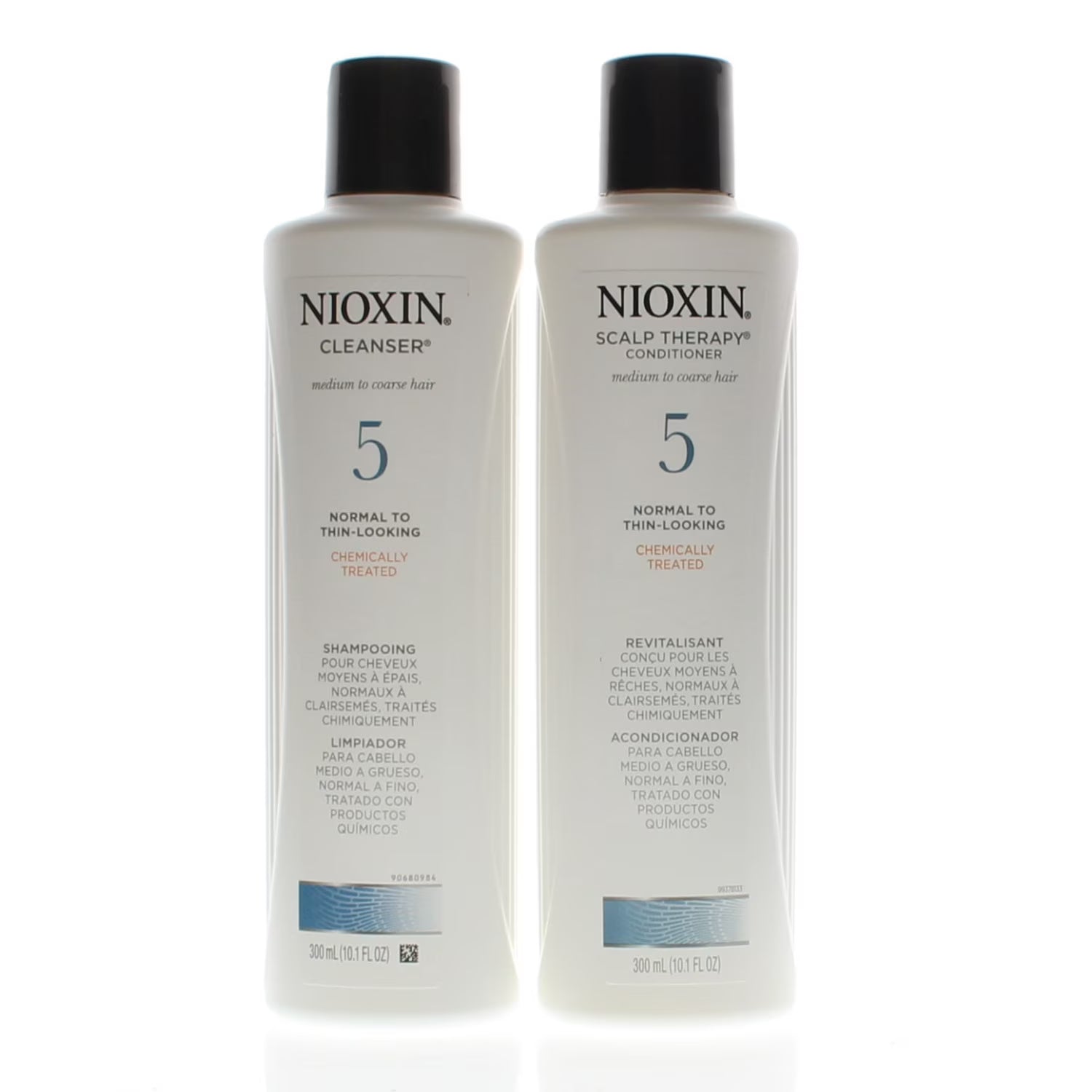 Nioxin System 5 Cleanser + Scalp Therapy, Medium to Coarse 2 x 10.1oz DUO