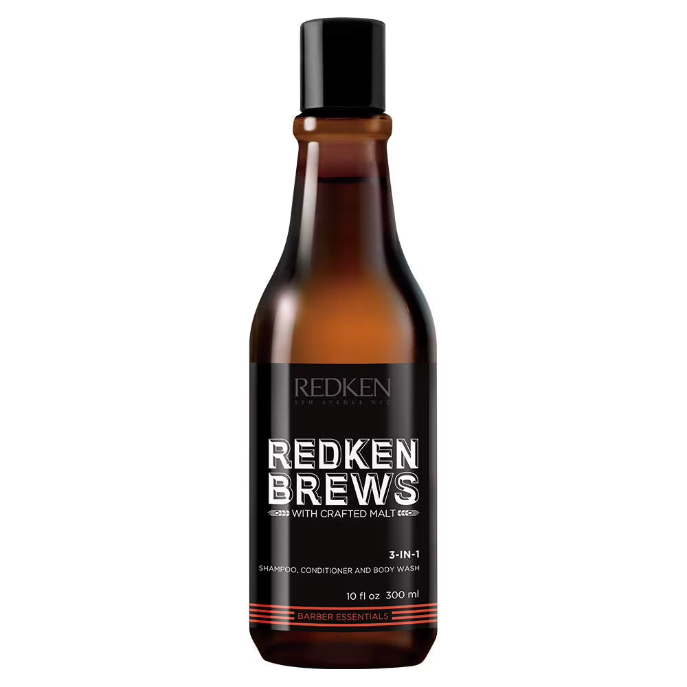 Redken Brews 3-in1 Shampoo, Conditioner and Body Wash 10 oz