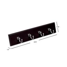 Wall-Mounted Key Hanger, 4 Hooks