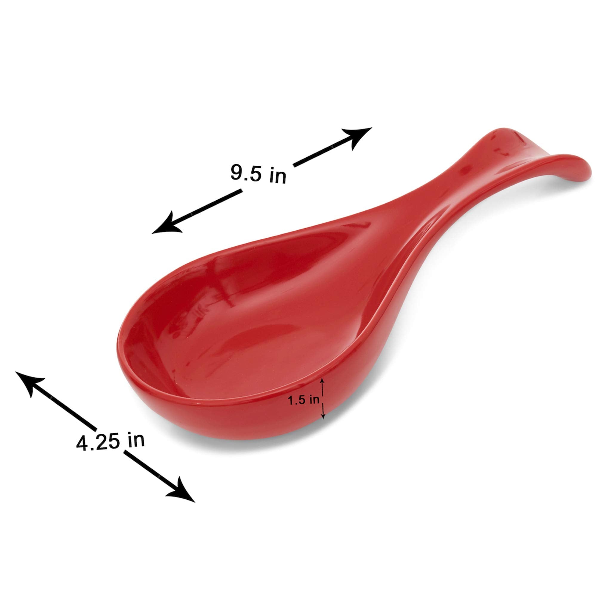 Home Intuition Ceramic Spoon Rest 10.50" x 4.35" x 1.50"