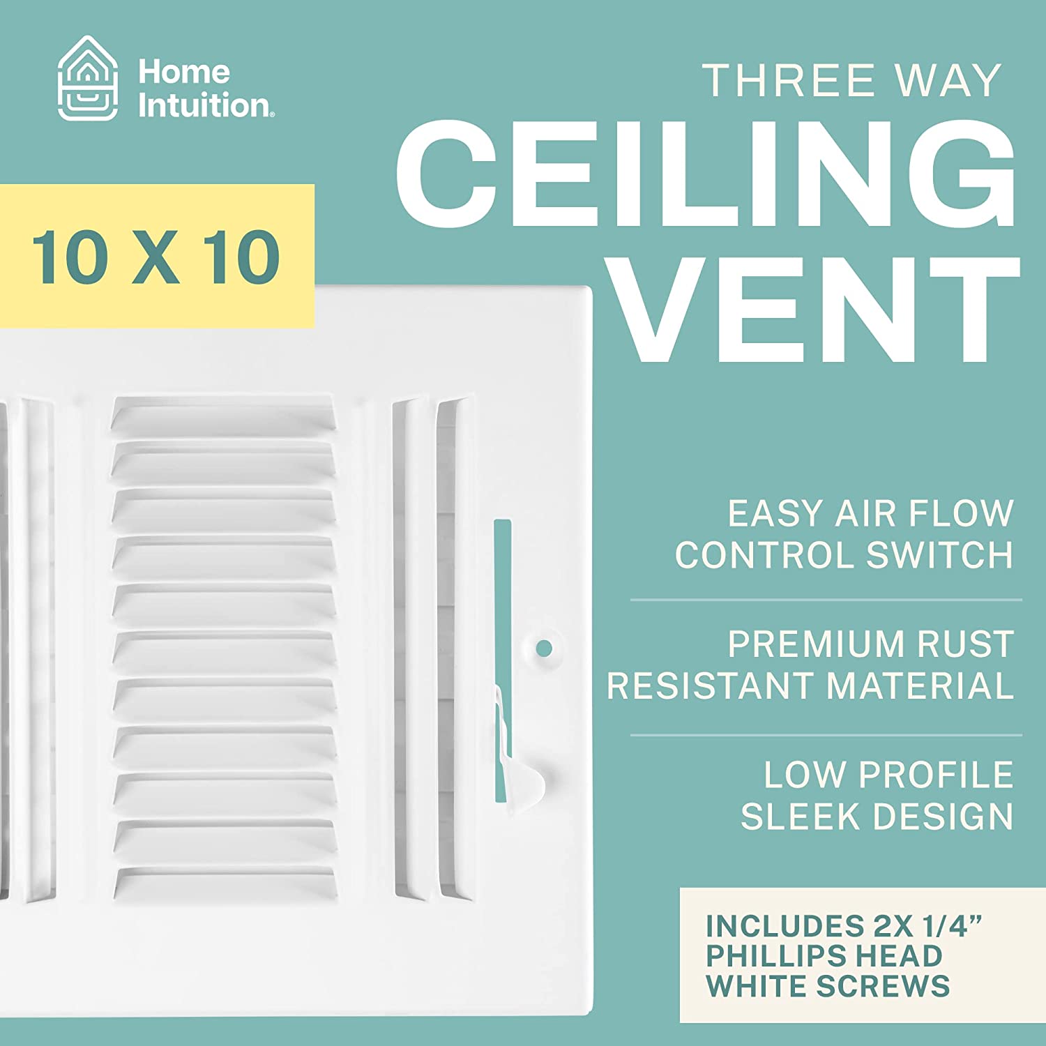 3-Way Ceiling & Wall Air Vent Register