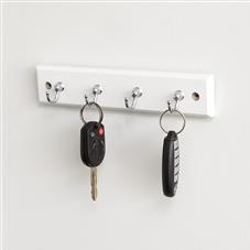 Wall-Mounted Key Hanger, 4 Hooks