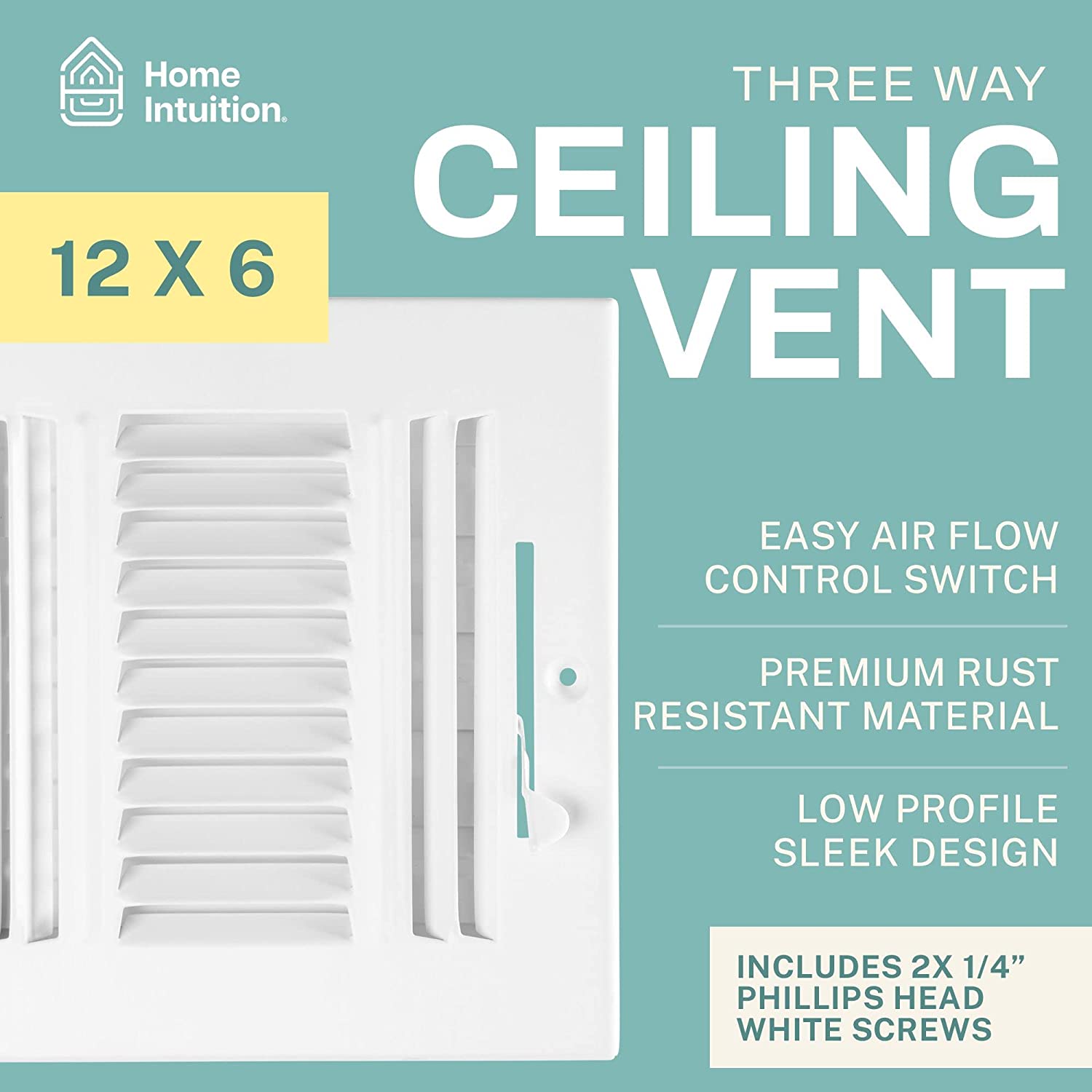 3-Way Ceiling & Wall Air Vent Register