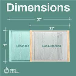 Home Intuition 2-Pack Adjustable Horizontal Window Screen, Bug and Mosquito Netting