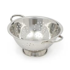 Home Basics Metal Colander, Stainless Steel Finish, 7 QT, Easy-Grip Handles