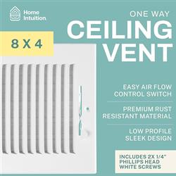 1-Way Ceiling & Wall Air Vent Register