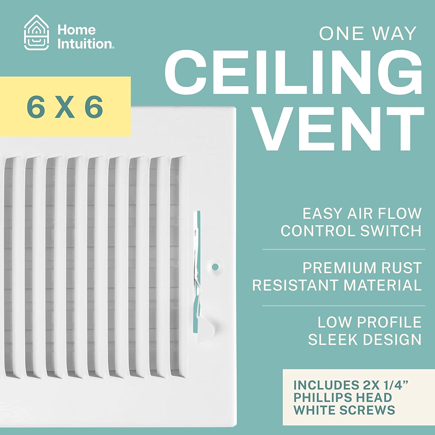 1-Way Ceiling & Wall Air Vent Register