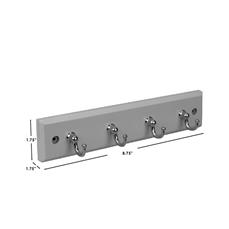 Wall-Mounted Key Hanger, 4 Hooks
