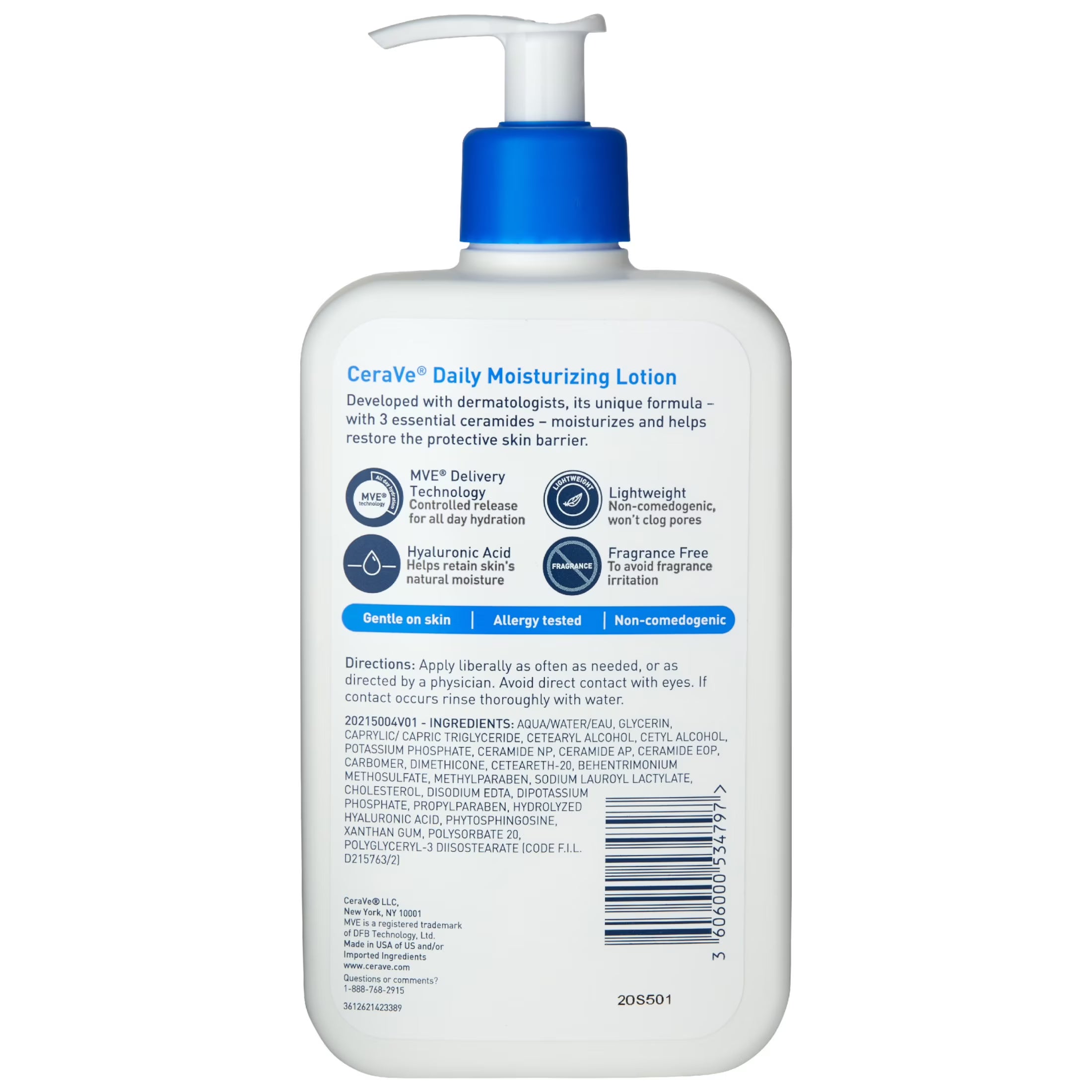 CeraVe Daily Moisturizing Face & Body Lotion for Normal to Dry Skin