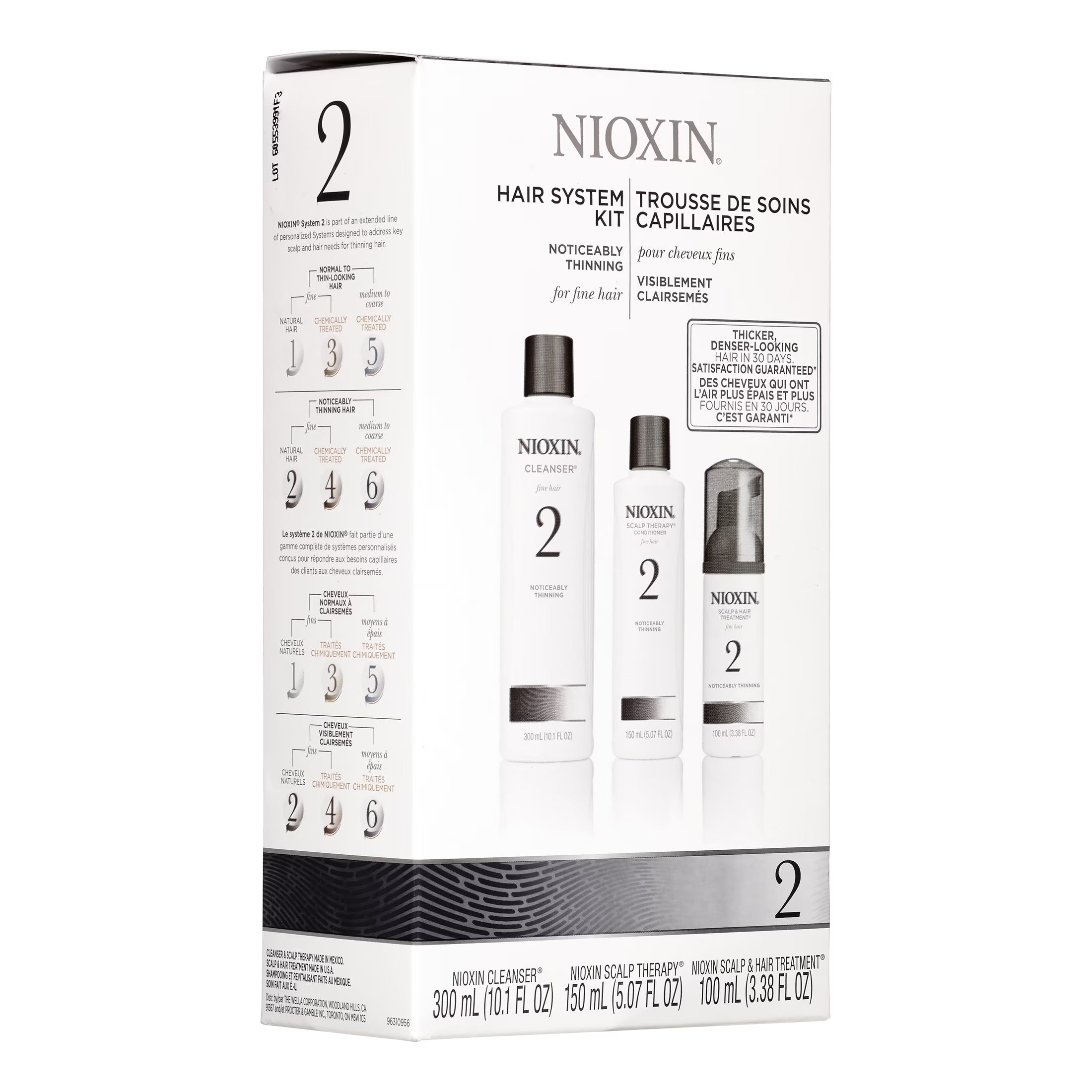 ($61 Value) Nioxin System 2 Start Kit, 3 Piece Set