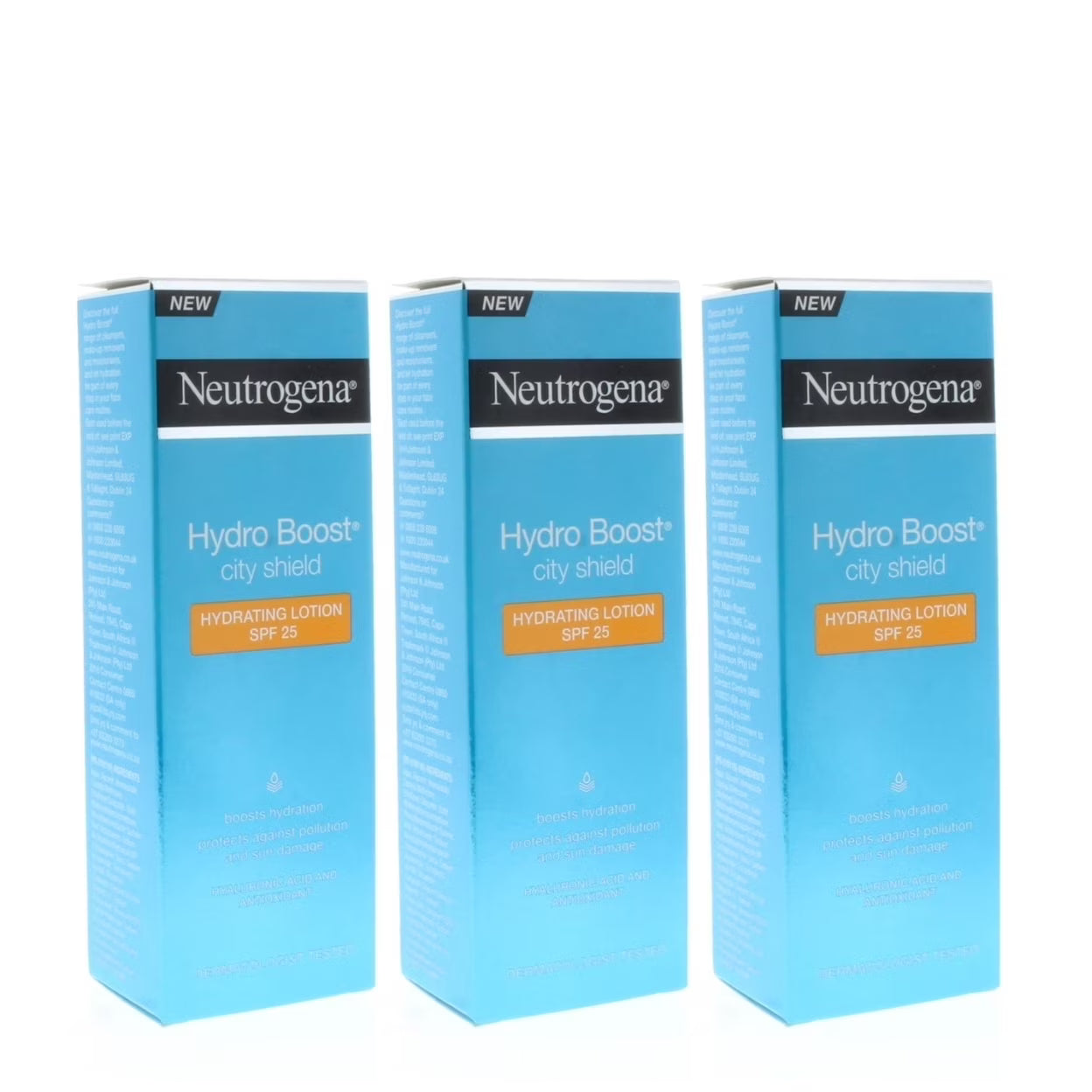 Neutrogena Hydro Boost City Shield Hydrating Lotion SPF 25 50ml 3 Pack