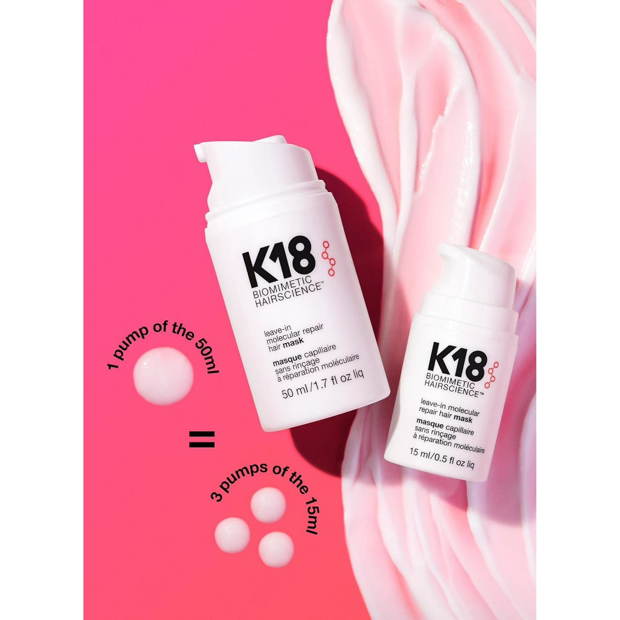K18 Leave-In Molecular Repair Hair Mask 0.5 oz