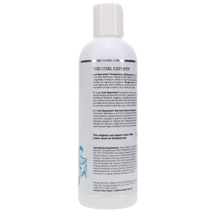 Ouidad Curl Quencher Moisturizing Styling Gel, Weightless Moisture, Prevents Frizz, 8.5 oz