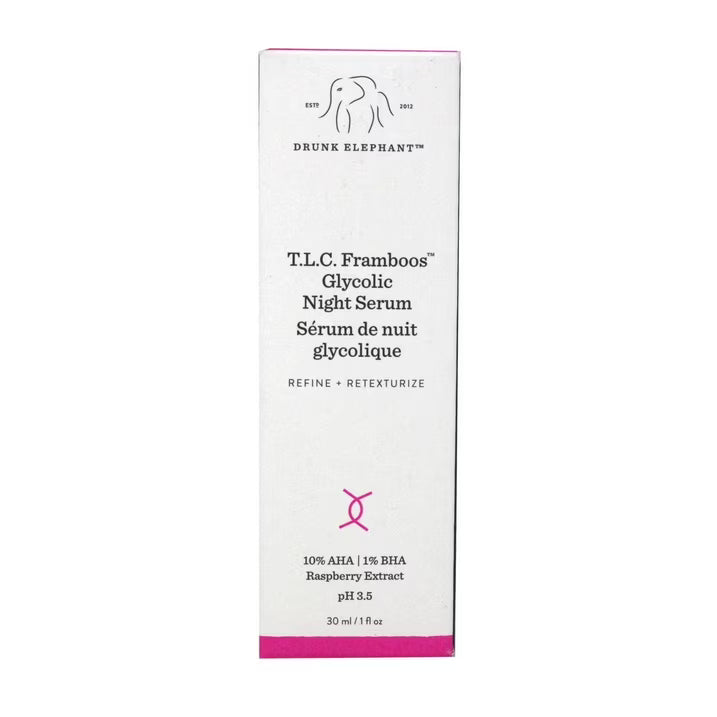 Drunk Elephant T.L.C. Framboos Glycolic Night Serum, 1 oz