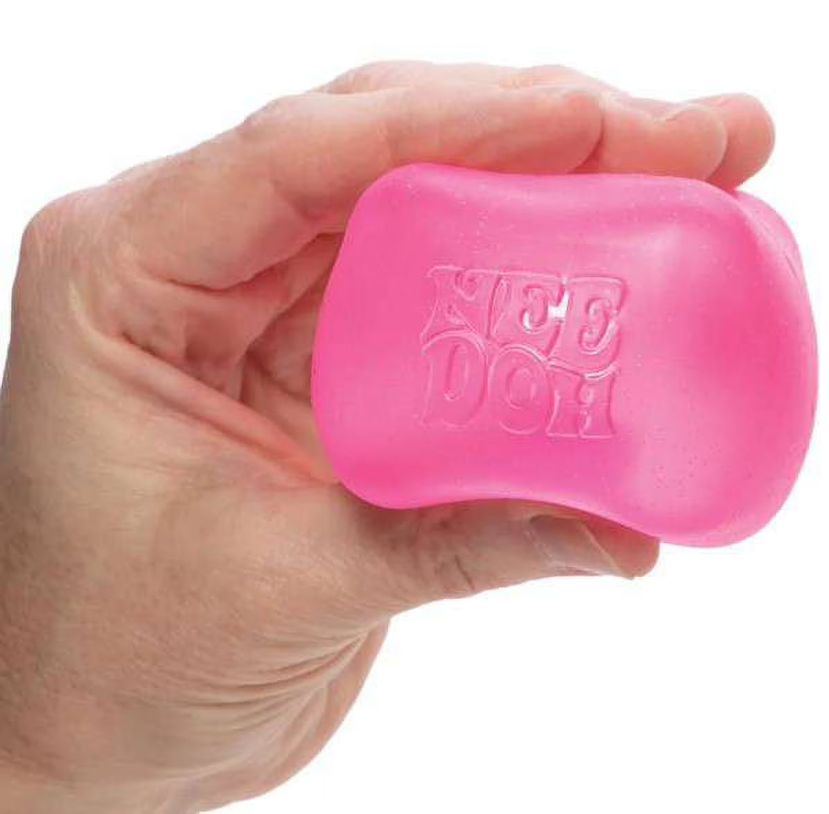 Nee Doh Nice Cube Squish Toy, Ages 3+ (Pink), 1ct