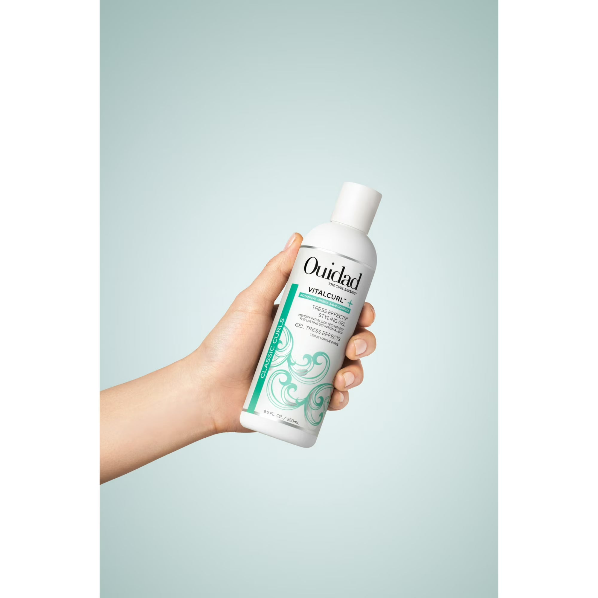 Ouidad VitalCurl+ Tress Effects Styling Gel, Bouncy, Defined Curls, Long-Lasting Styles, 8.5 oz