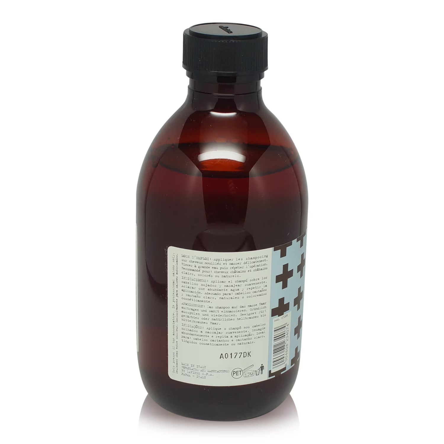 Davines Alchemic Tobacco Shampoo 280ml Gentle Clean for Light Brown Hair