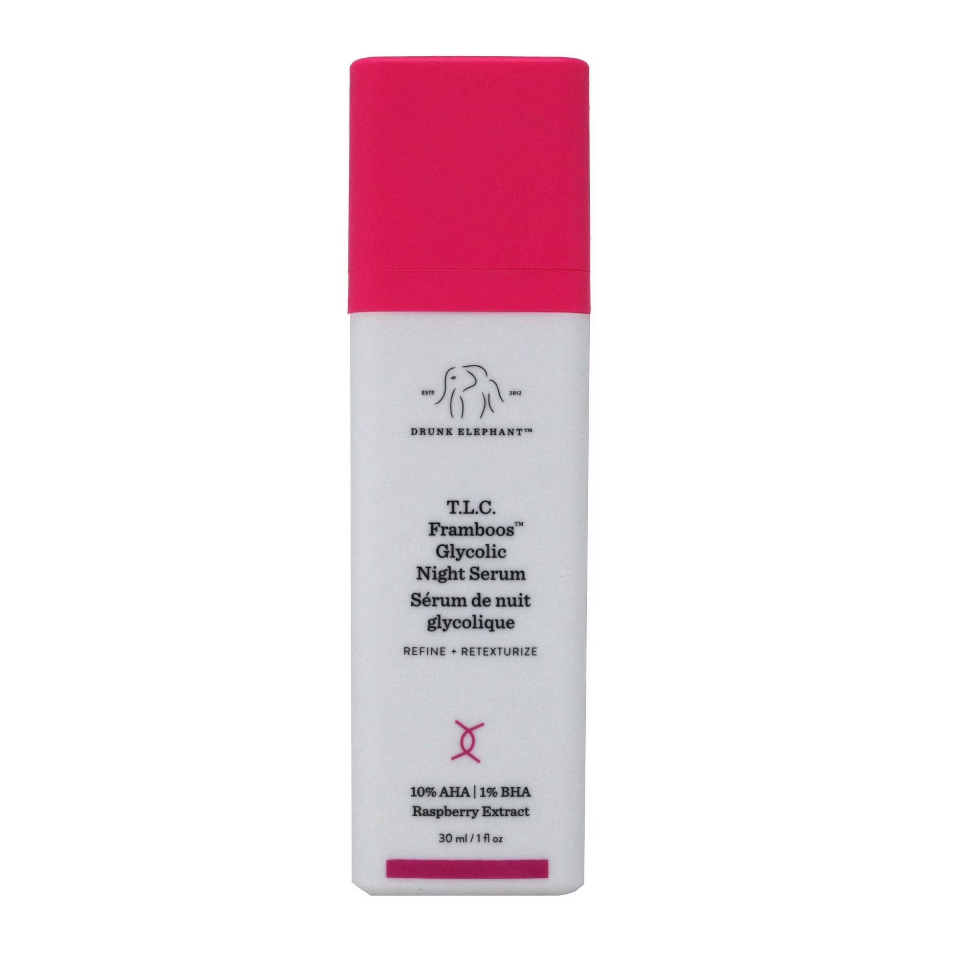 Drunk Elephant T.L.C. Framboos Glycolic Night Serum, 1 oz
