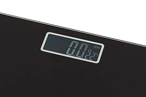 BLACK+DECKER Battery Operated Digital Bath Scale, Large LCD Display, High Accuracy, 375 Max Pounds, Ultra-Slim Design