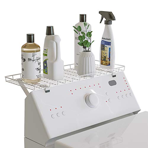 Over Washer Dryer Laundry Storage Shelf, White