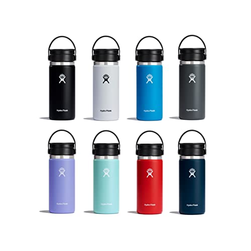 Hydro Flask Stainless Steel Wide Mouth Bottle with Flex Sip Lid and Double-Wall Vacuum Insulation for Coffee, Tea and Drinks