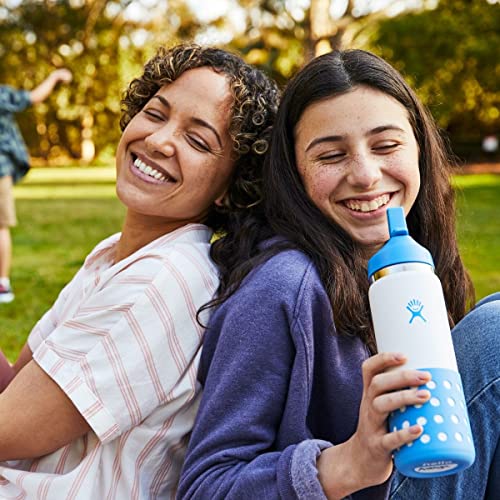Hydro Flask - Kids Water Bottle 354 ml (12 oz) - Vacuum Insulated Stainless Steel Toddler Water Bottle - Silicone Flex Boot, Easy Sip Straw Lid